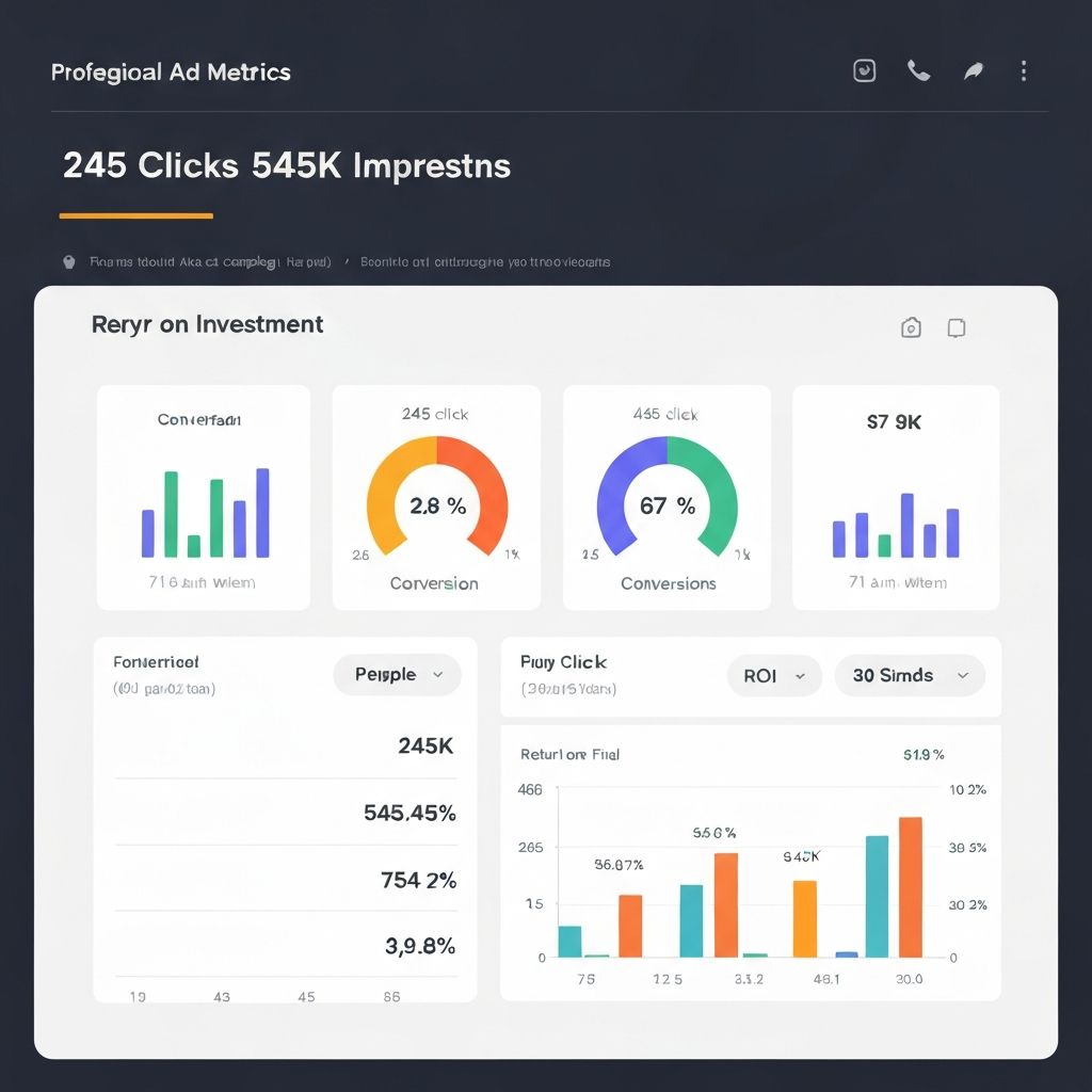 Google Ads performance - 245 clicks, 545K impressions, 71 conversions from paid campaigns