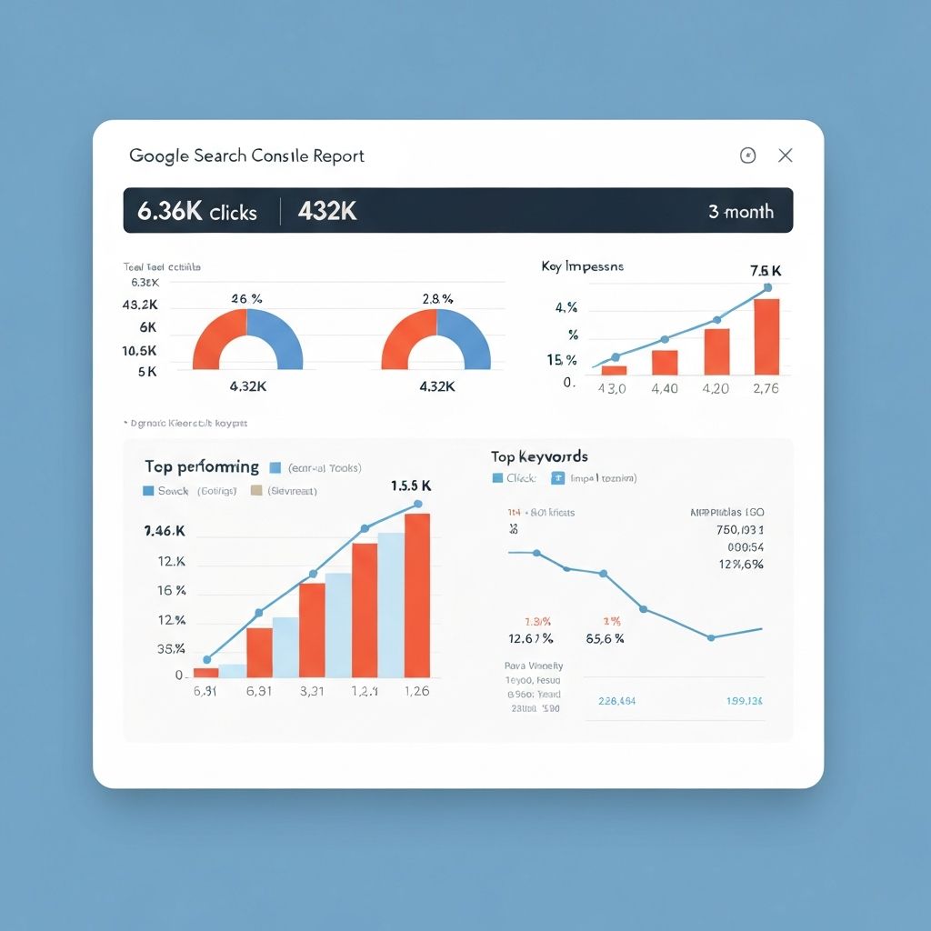 Google Search Console results - 6.36K total clicks and 432K impressions in 3 months